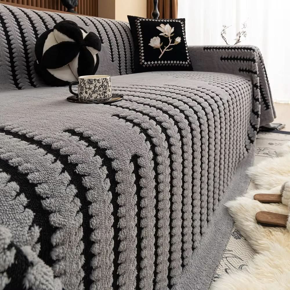 Sofa Cover Plush Quilted Non-Slip Backing