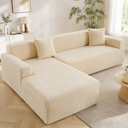 Sofa Cover Polyester Machine-Washable L-Shaped Fit