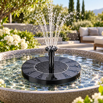 Solar Fountain Pump Floating Solar-Powered Interchangeable Heads
