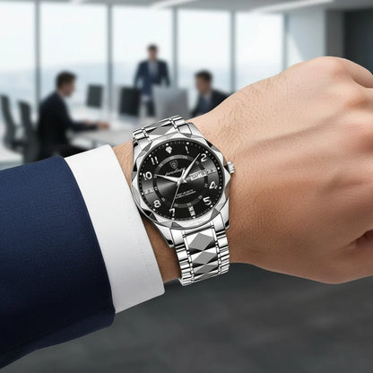 Sports Watch Titanium Case Scratch-Resistant Glass Water-Resistant to 164 Ft