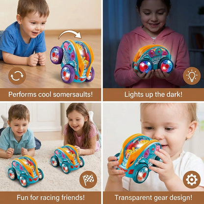 Stunt Toy Car Flipping Spinning LED Lights Rechargeable Battery