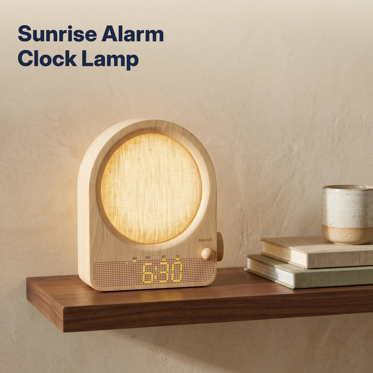 Sunrise Alarm Clock 3D Moon Lamp Dual Alarms