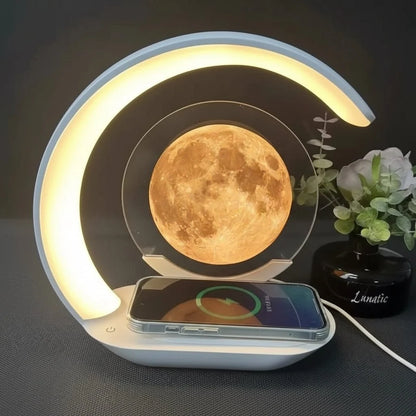 Table Lamp 3D Sand Art Dimmable Wireless Phone Charging