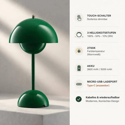 Table Lamp Rechargeable Cordless Dimmable LED