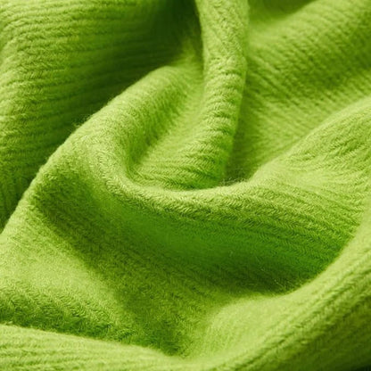 Throw Blanket Chunky Knit Acrylic Tassel Fringe