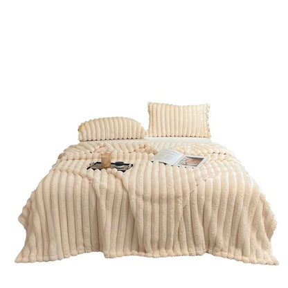 Throw Blanket Plush Textured Machine Washable