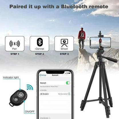 Tripod Stand Adjustable Height Wireless Remote