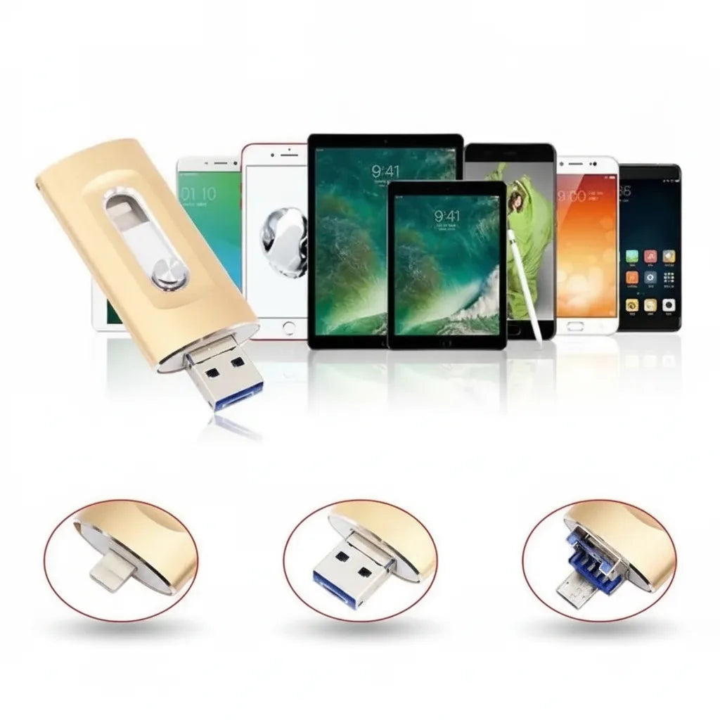 USB Flash Drive Lightning USB-C USB-A Connectors