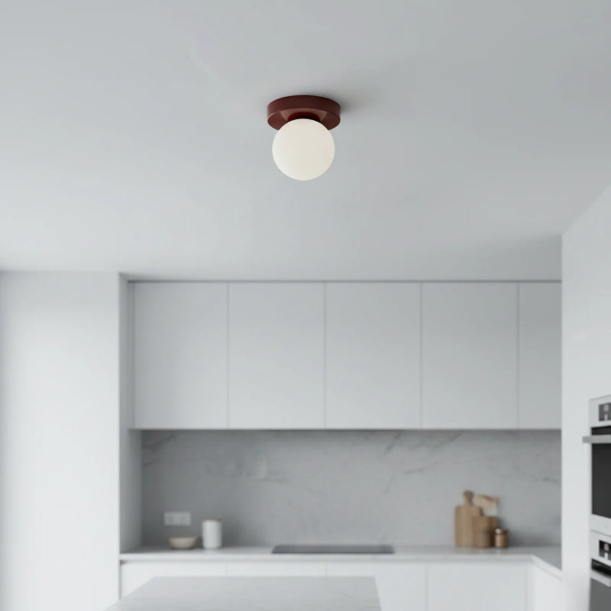 Wall & Ceiling Light Frosted Glass Warm White LED