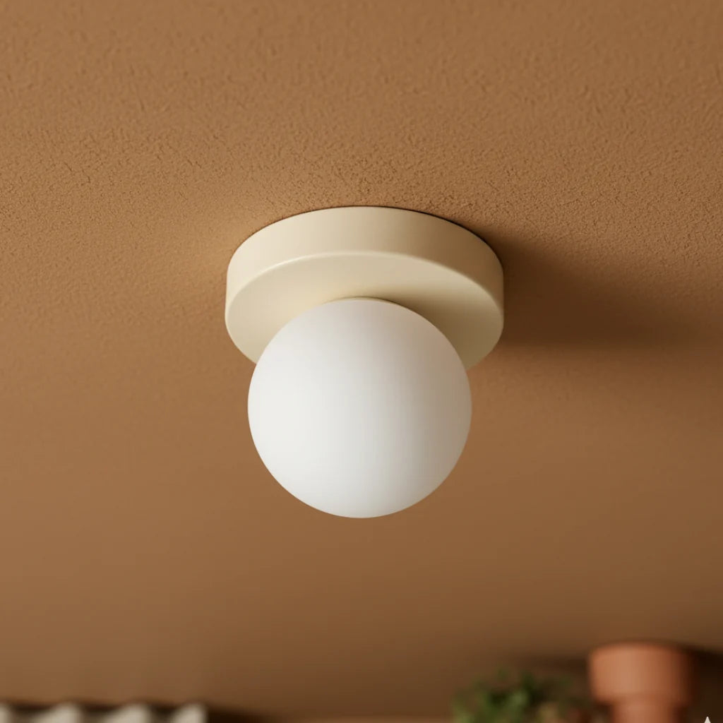 Wall & Ceiling Light Frosted Glass Warm White LED