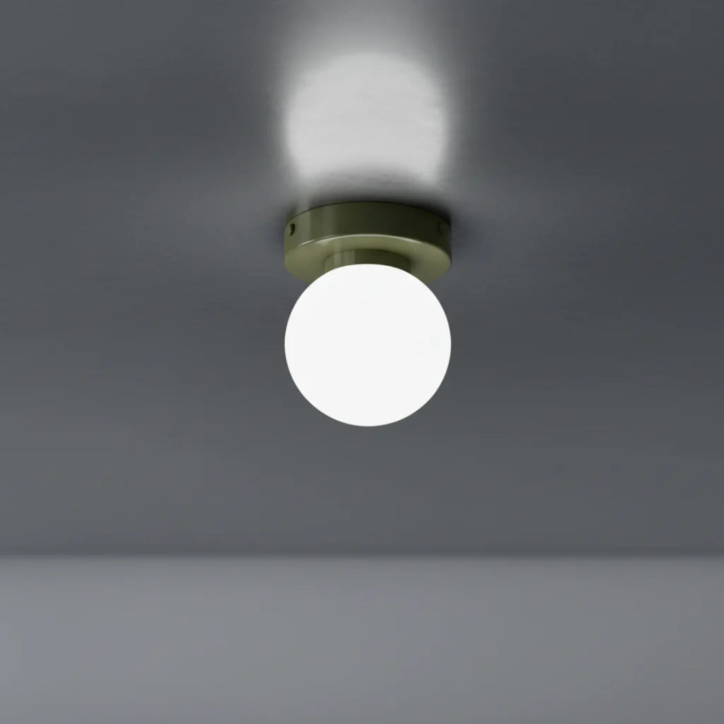 Wall & Ceiling Light Frosted Glass Warm White LED