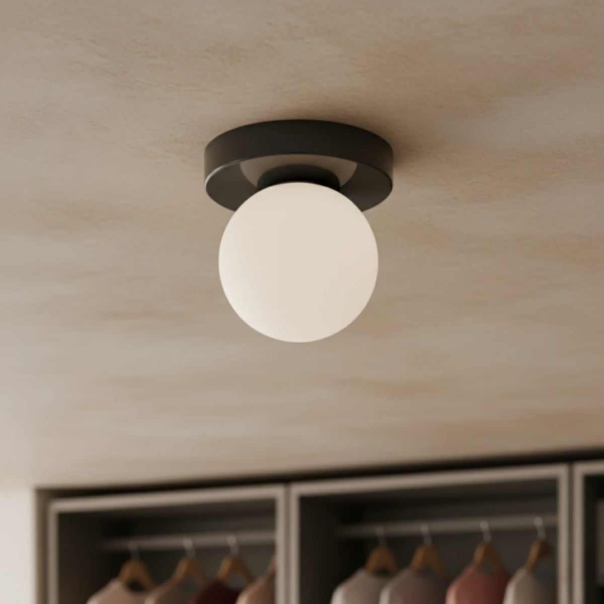 Wall & Ceiling Light Frosted Glass Warm White LED