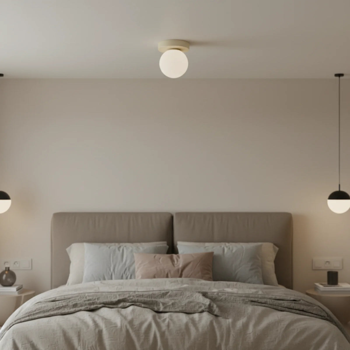Wall & Ceiling Light Frosted Glass Warm White LED