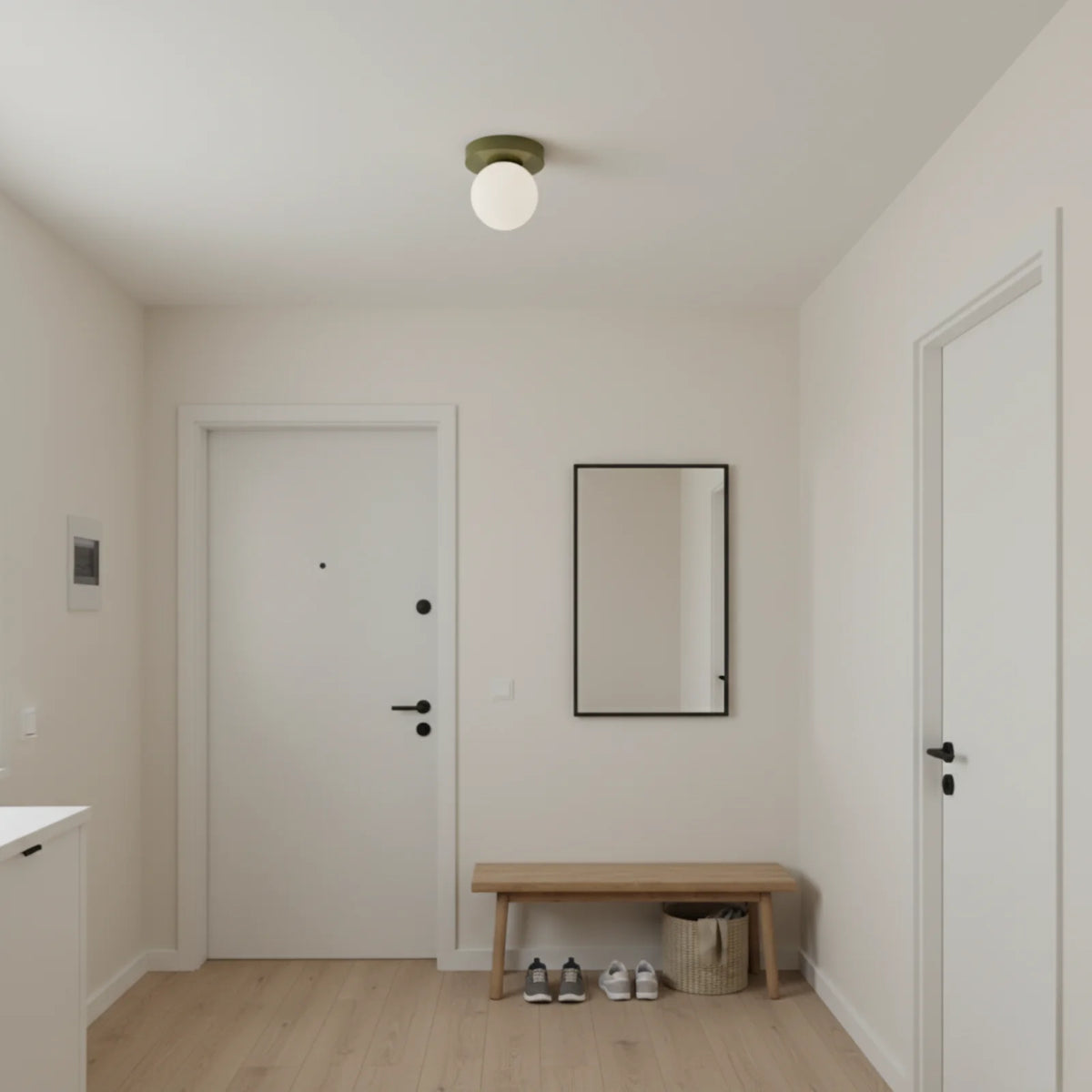 Wall & Ceiling Light Frosted Glass Warm White LED