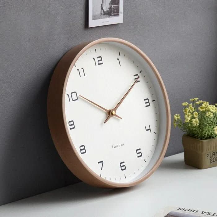 Wall Clock Solid Wood Silent Movement