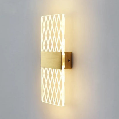Wall Lamp Crystal-Texture Design Three-Color Dimming LED-Compatible