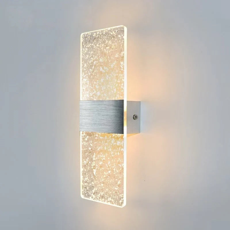 Wall Lamp Crystal-Texture Design Three-Color Dimming LED-Compatible