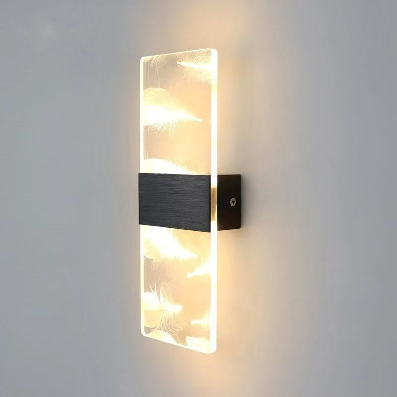 Wall Lamp Crystal-Texture Design Three-Color Dimming LED-Compatible