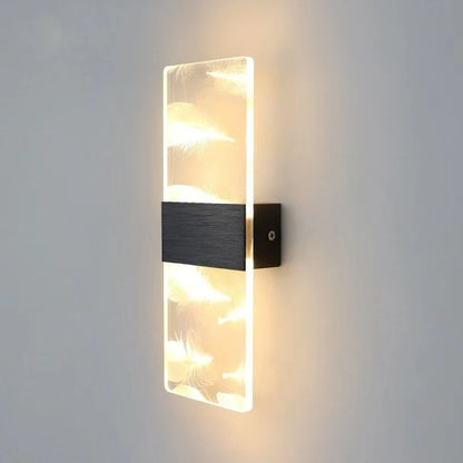 Wall Lamp Crystal-Texture Design Three-Color Dimming LED-Compatible