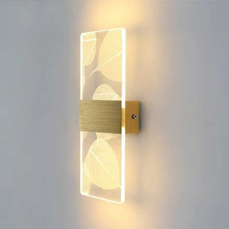 Wall Lamp Crystal-Texture Design Three-Color Dimming LED-Compatible