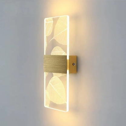Wall Lamp Crystal-Texture Design Three-Color Dimming LED-Compatible