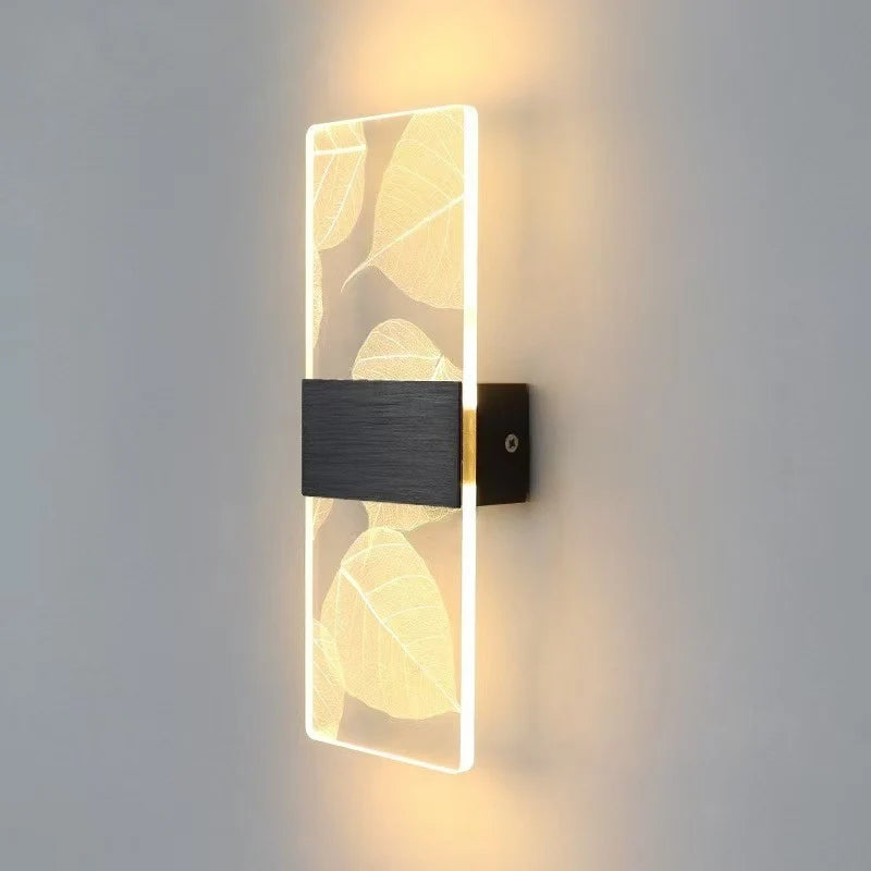 Wall Lamp Crystal-Texture Design Three-Color Dimming LED-Compatible