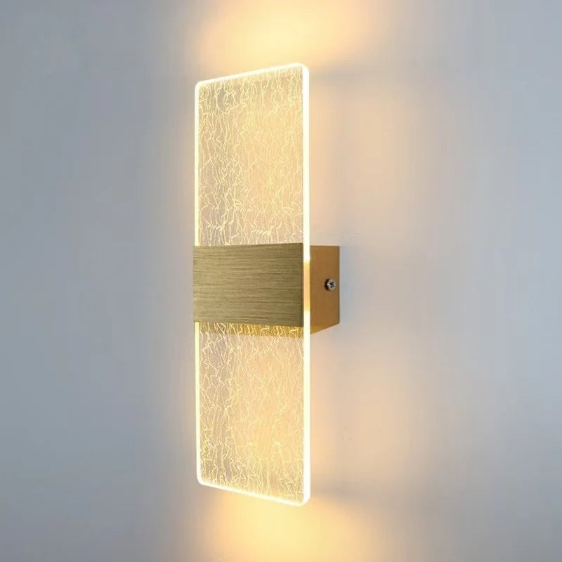 Wall Lamp Crystal-Texture Design Three-Color Dimming LED-Compatible