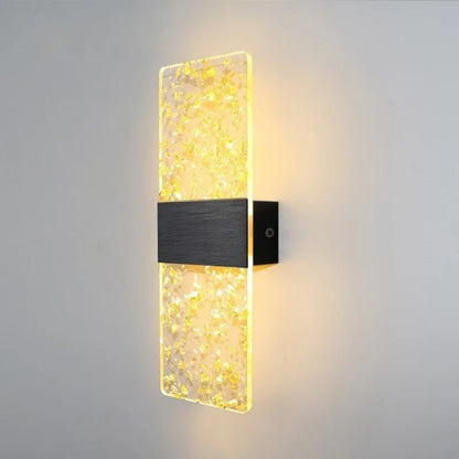 Wall Lamp Crystal-Texture Design Three-Color Dimming LED-Compatible