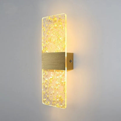 Wall Lamp Crystal-Texture Design Three-Color Dimming LED-Compatible