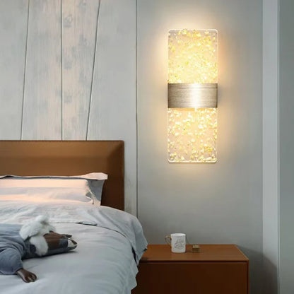 Wall Lamp Crystal-Texture Design Three-Color Dimming LED-Compatible