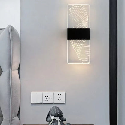 Wall Lamp Crystal-Texture Design Three-Color Dimming LED-Compatible