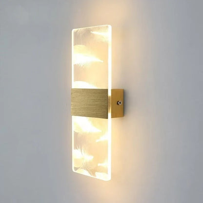 Wall Lamp Crystal-Texture Design Three-Color Dimming LED-Compatible