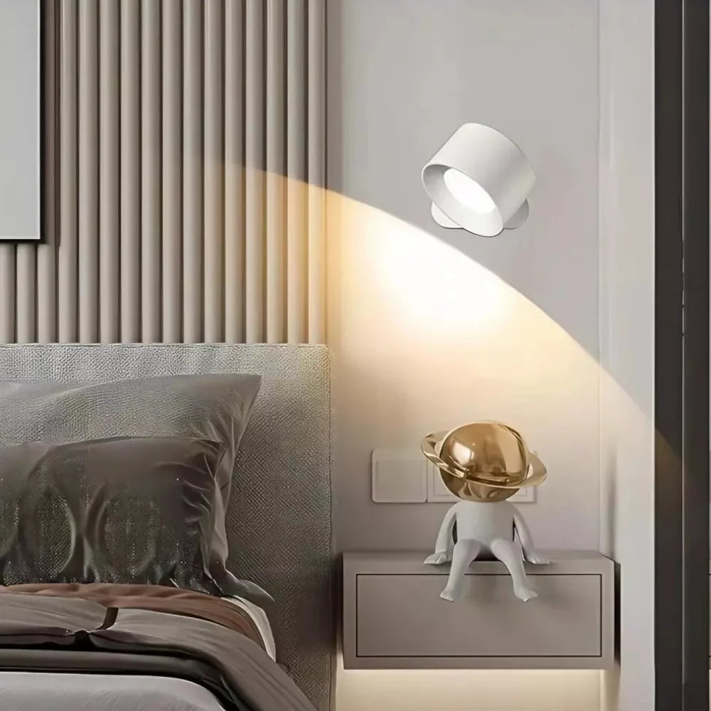 Wall Lamp Magnetic 360° Rotating Rechargeable Dimmable LED with Remote Control