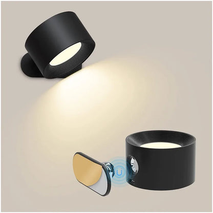 Wall Lamp Magnetic 360° Rotating Rechargeable Dimmable LED with Remote Control