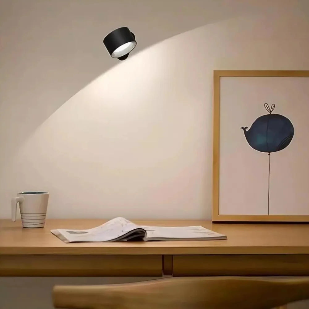 Wall Lamp Magnetic 360° Rotating Rechargeable Dimmable LED with Remote Control