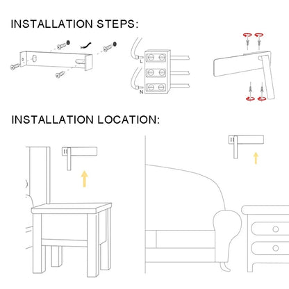 Wall Light LED Dimmable Adjustable Swivel Head