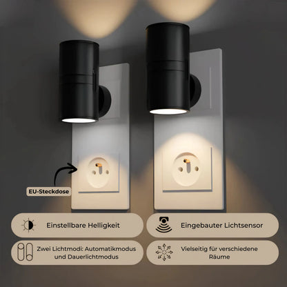 Wall Light Plug-In LED Adjustable Swivel Head Warm Glow