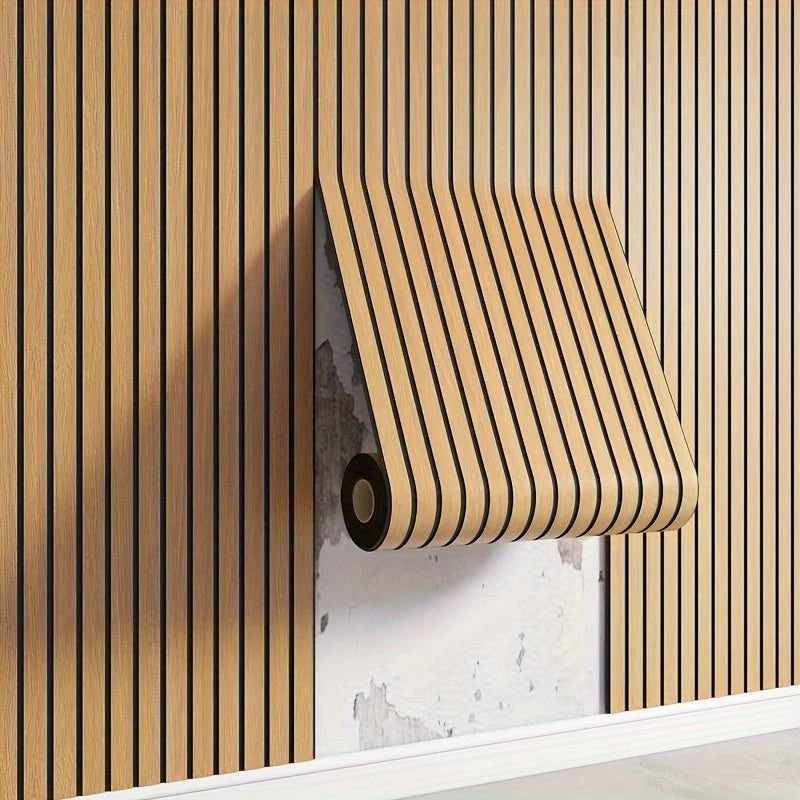 Wall Panels 3D Wood Texture Self-Adhesive Moisture-Resistant
