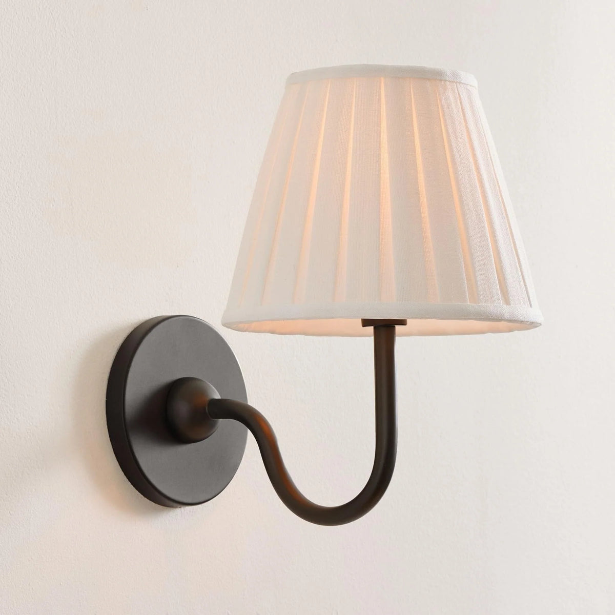 Wall Sconce Fabric Shade Dimmable Soft Diffused Light