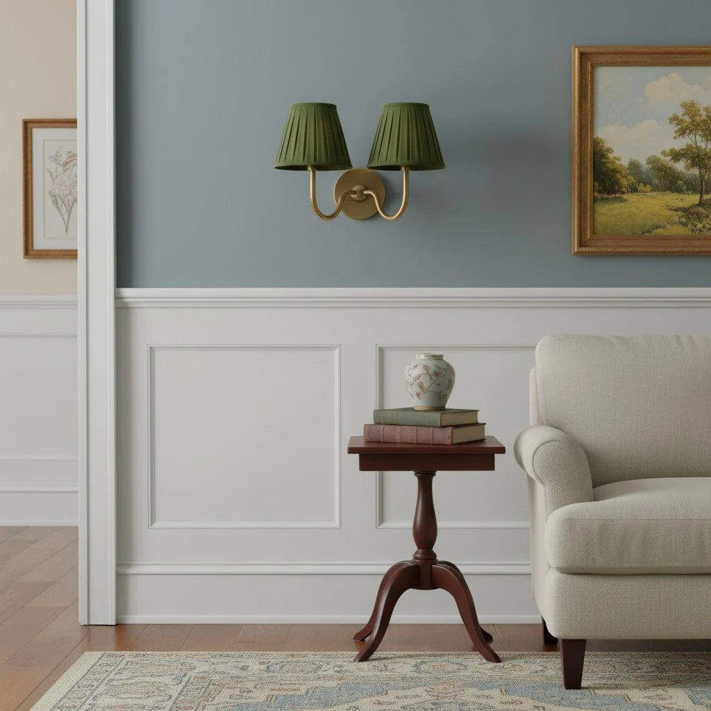 Wall Sconce Fabric Shade Dimmable Soft Diffused Light