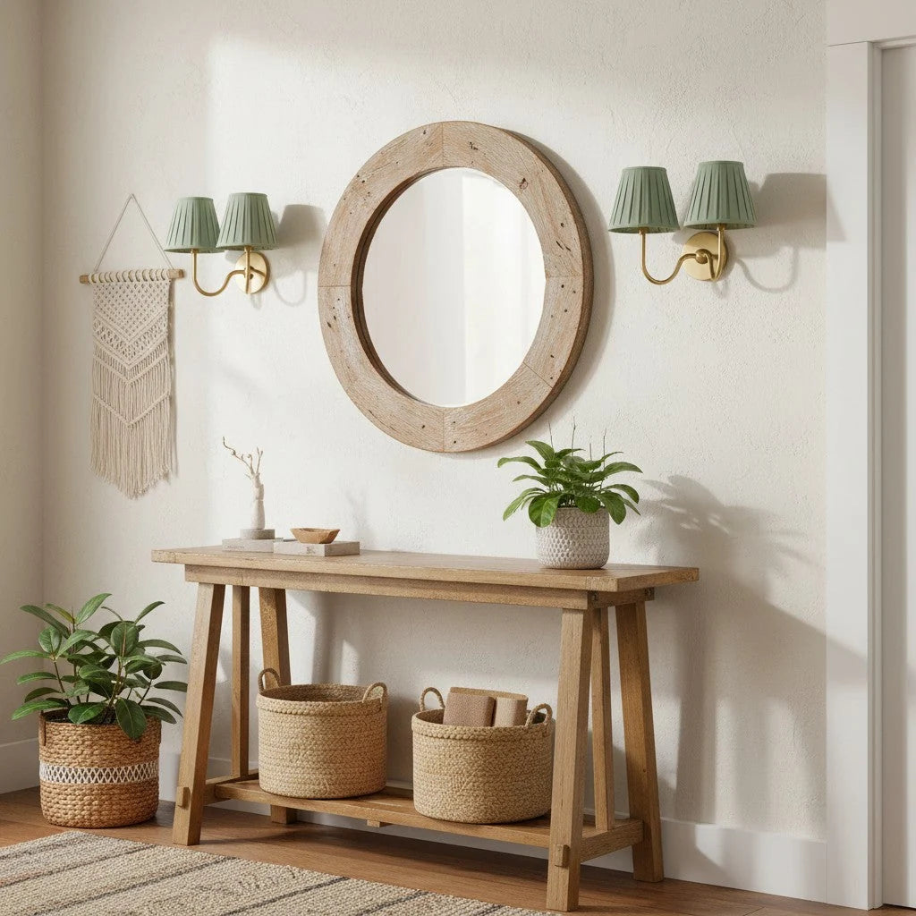 Wall Sconce Fabric Shade Dimmable Soft Diffused Light