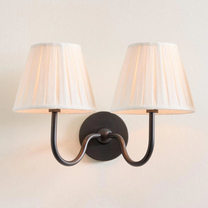 Wall Sconce Fabric Shade Dimmable Soft Diffused Light