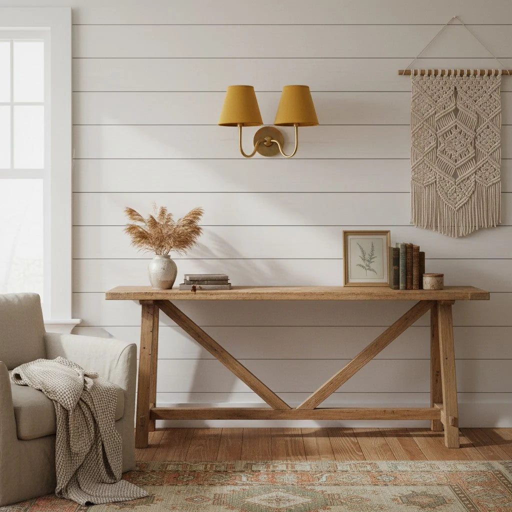 Wall Sconce Fabric Shade Dimmable Soft Diffused Light