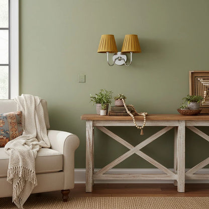 Wall Sconce Fabric Shade Dimmable Soft Diffused Light