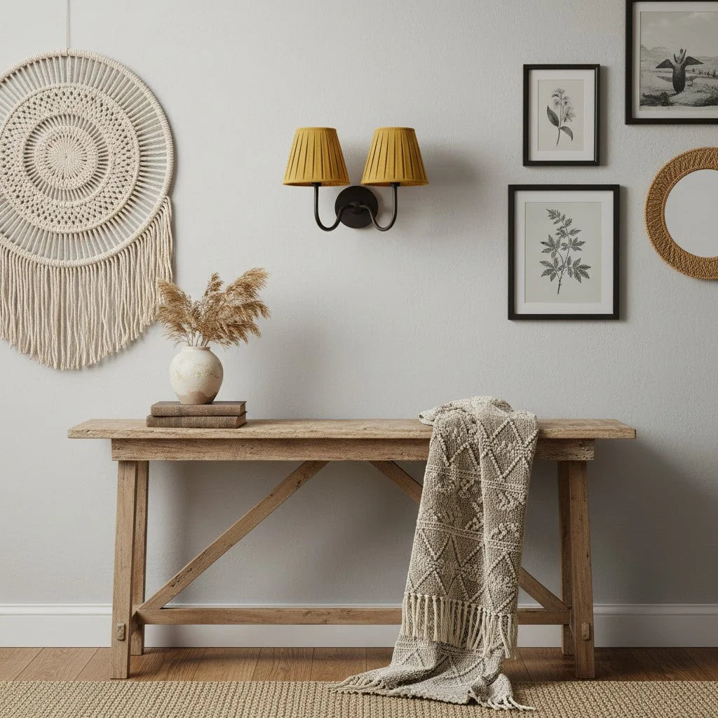 Wall Sconce Fabric Shade Dimmable Soft Diffused Light
