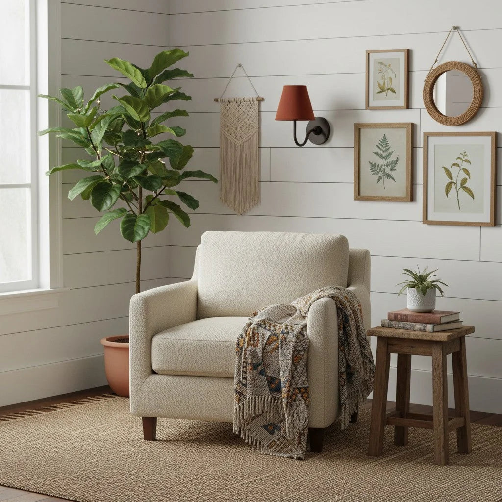 Wall Sconce Fabric Shade Dimmable Soft Diffused Light