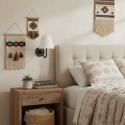 Wall Sconce Fabric Shade Dimmable Soft Diffused Light