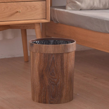 Waste Bin Wood-Look Compact 2.1 Gallon