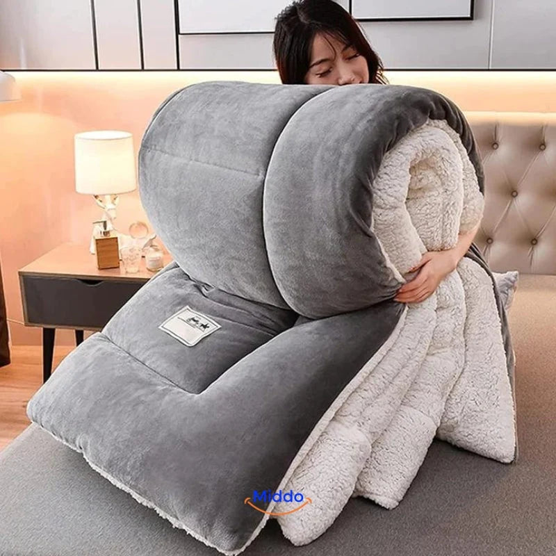 Weighted Blanket Sheep’s Wool Filling Velvet Soft Cover Breathable Warmth