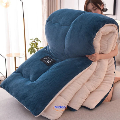 Weighted Blanket Sheep’s Wool Filling Velvet Soft Cover Breathable Warmth